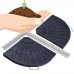 Yescom 26.5 lbs 19" Fan Shaped Resin Beton Base Stand Weight Black for Outdoor Patio Offset Umbrella   